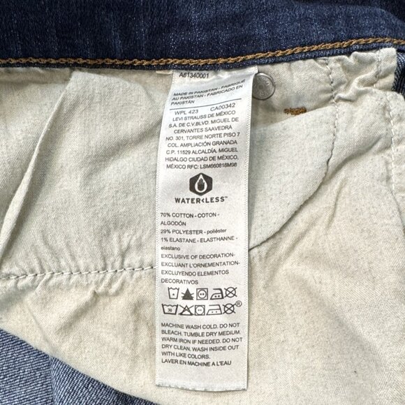 Denizen From Levis Womens Size 24W Mid-Rise Bootcut Jeans Dark Wash Denim Curvy - Picture 8 of 13